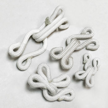 FH-300 - White Fabric Hook and Eye - 3 Sizes